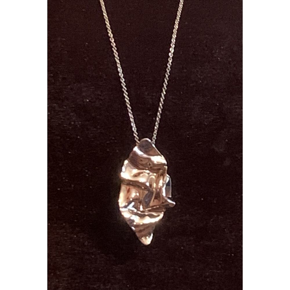 Alexis Bittar Silver Sculptural Pendant Necklace